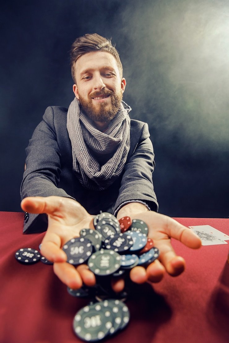 Live casino dealer at blackjack table during stream